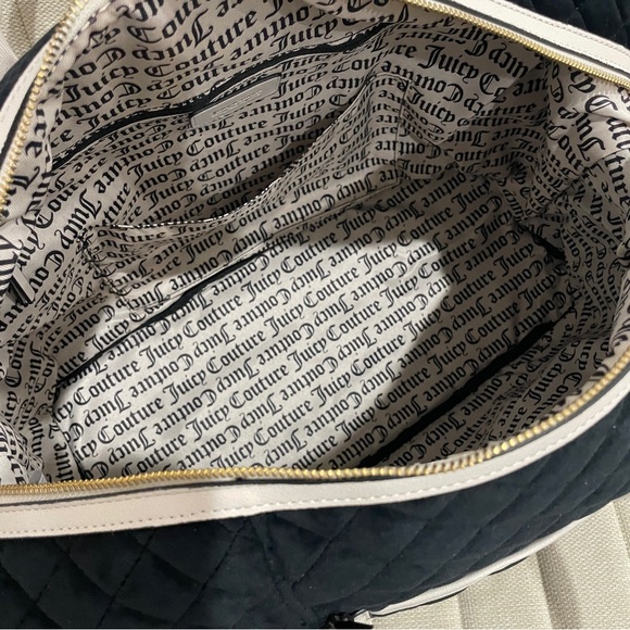 NEW Juicy Couture Black Royal Couture Wordplay Overnighter Travel Duffel Bag - Picture 9 of 9